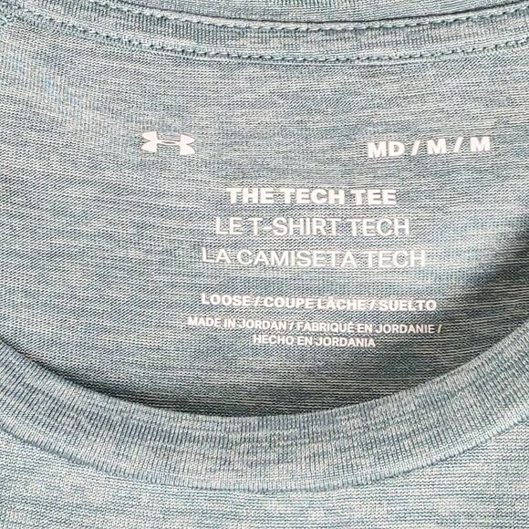 Under Armour Tech Tee Gray Short Sleeve Performance Shirt M - Picture 5 of 7